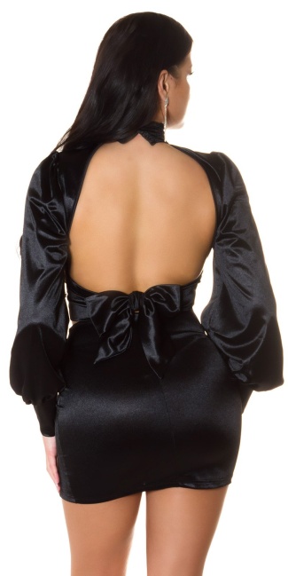 Satin Look Party Top backless! Black